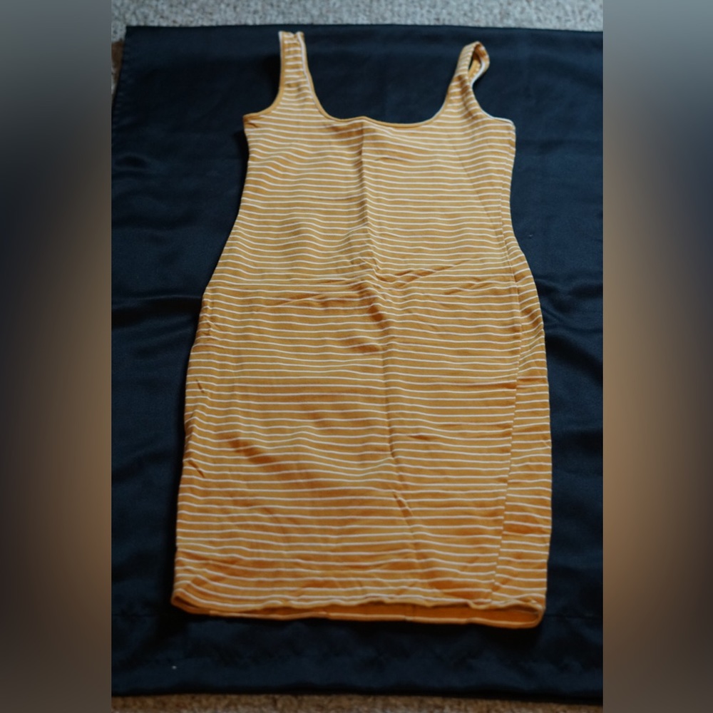 Yellow And White Dress